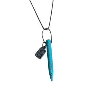 Turquoise Pendant .925 Sterling Silver Necklace